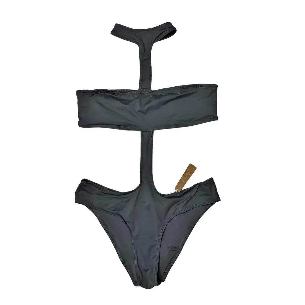 NWT Skims Cut Out Halter Monokini 1-Pc Swimsuit Women XL